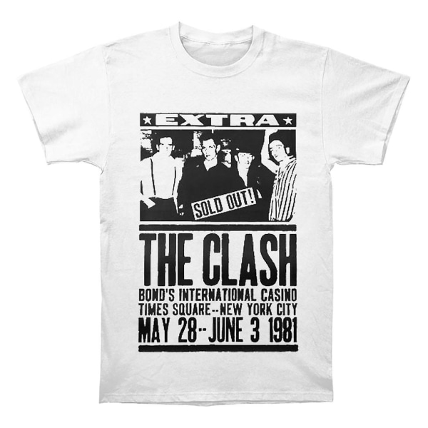 The Clash Bonds vita t-shirt från 1981 XL