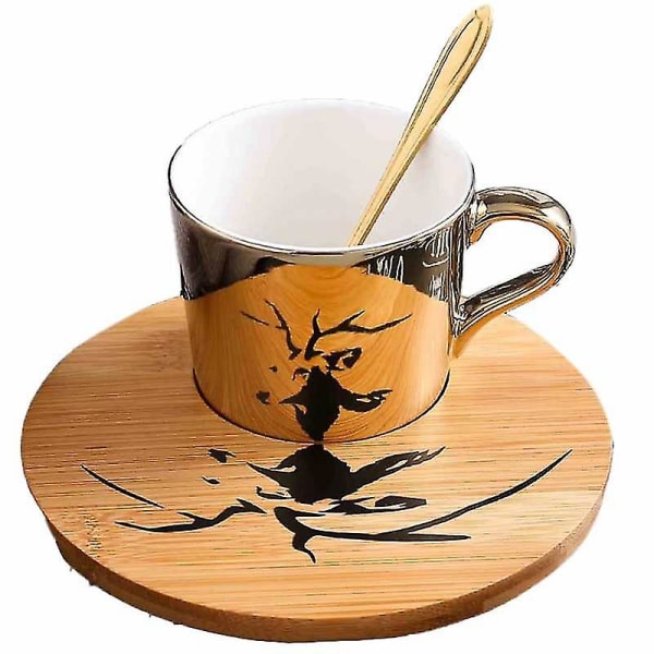 Gullspeil Reflekskopp og Treunderkopp Kaffekopp (Elg) B