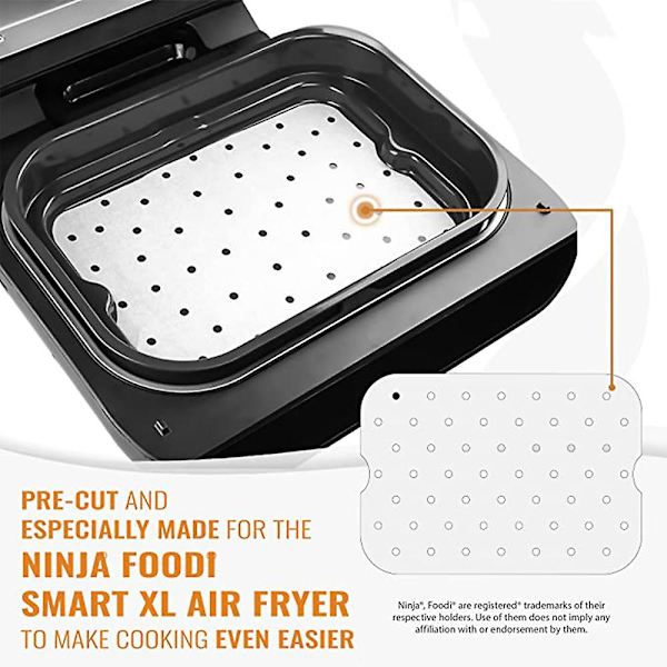 300 st Ninja Food XL Smart FG551 6-i-1 Air Fryer Bakplåtspapper för inomhusgrill, Ninja F