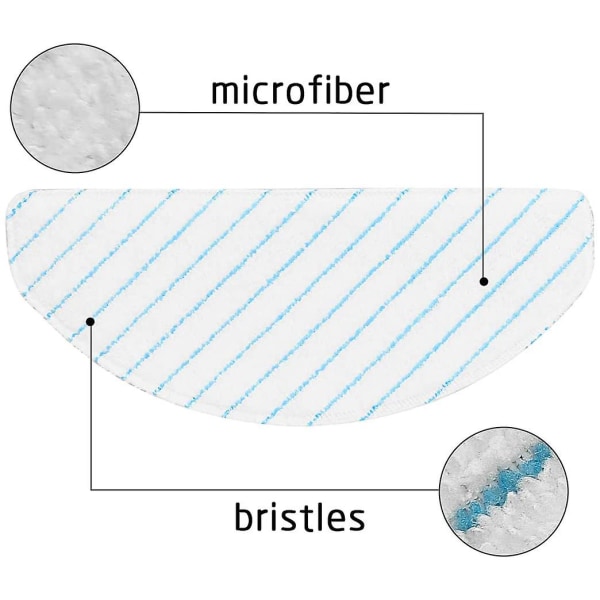 50 st. Engångs Stark Mopp Pads för Ecovacs Deebot Ozmo T8 Aivi T8 Max T9 Aivi Aivi+ Va