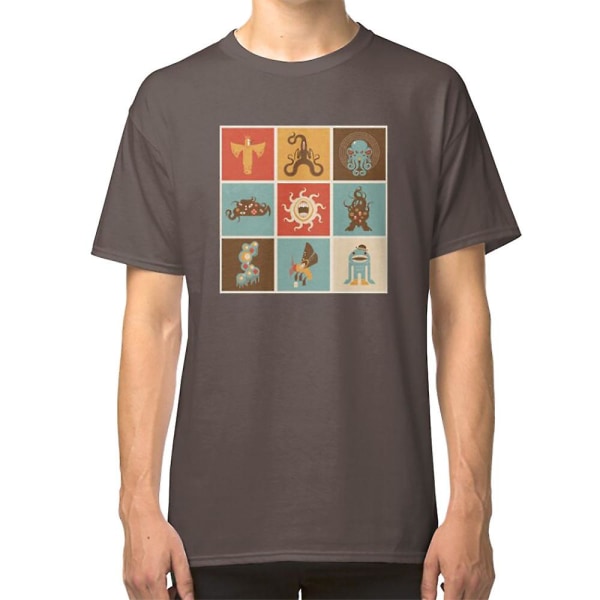 The Lovecraftian Squares T-shirt darkgrey XXXL