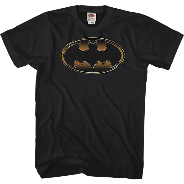 Kulta- ja musta Batman-logolla varustettu T-paita, uusi M