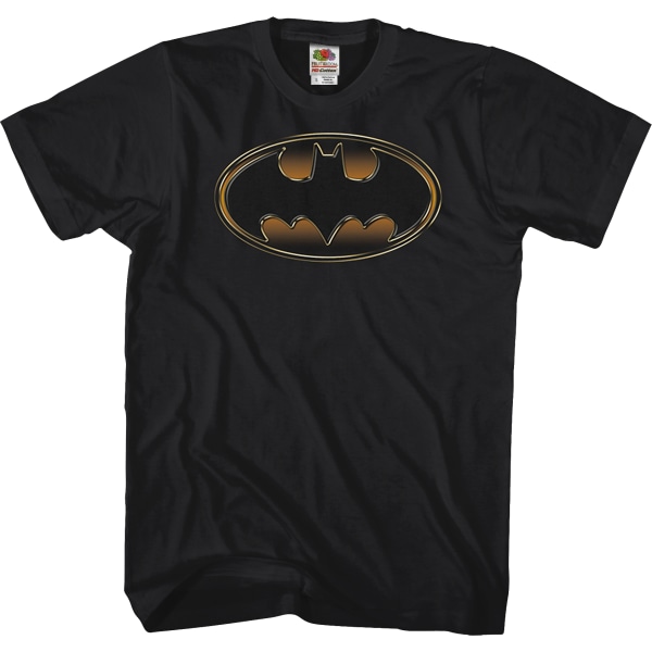 Ny T-skjorte med gull og svart Batman-logo XXXL