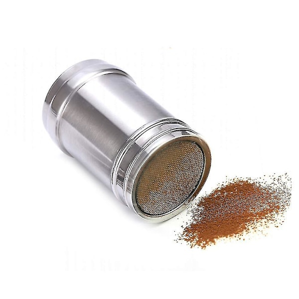 Rostfritt Stål Choklad Shakers Duster + 16 Cappuccino Kaffe Barista Schabloner Kaffe + Mätande Sked + Konst Schabloner Penna
