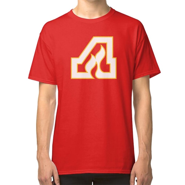Atlanta Flames Logo T-shirt red XL