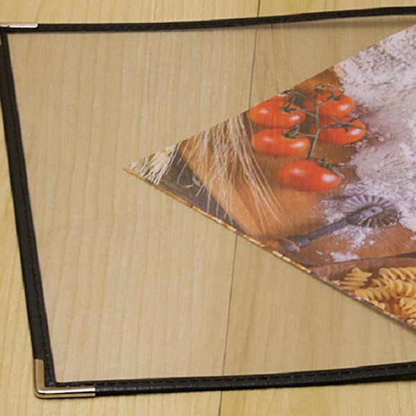 10 kpl Menu-kansia - Yksisivuinen, 2 Näkymää, Sopii 8,5X11 Tuuman Paperille - Ravintolan Menu-kannet
