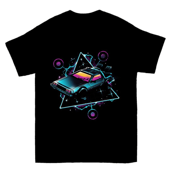 Retro Wave Time Machine T-shirt XXL