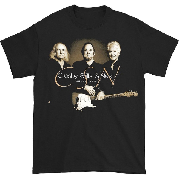 Crosby Stills Nash Young 2012 Kiertueen Valokuva T-paita XXXL