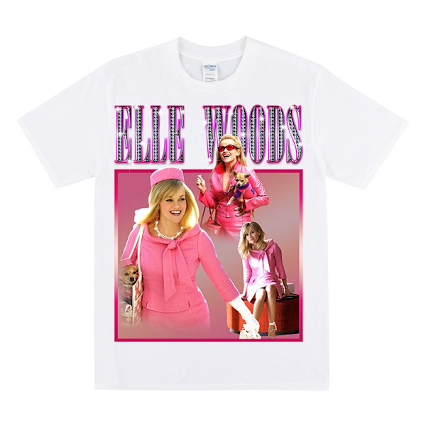 ELLE WOODS Kunnianosoitus T-paita Naisille White S