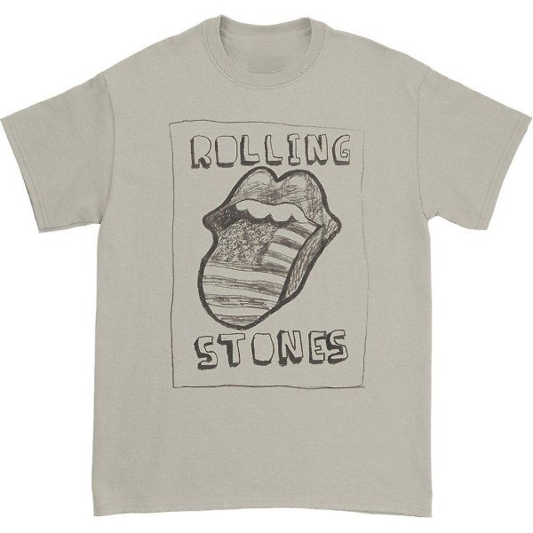 Rolling Stones Sketch US Tongue T-shirt S