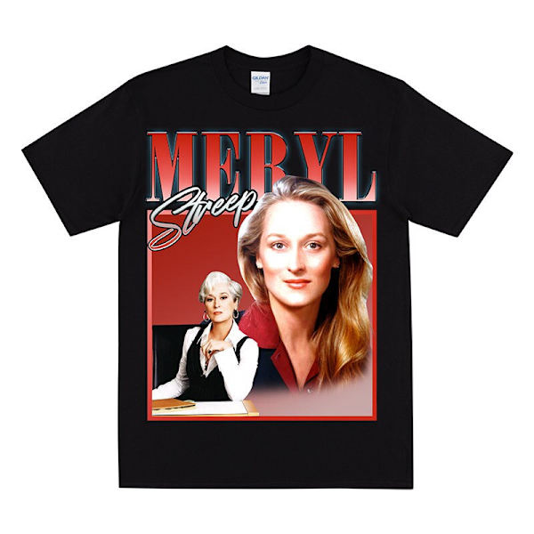 MERYL STREEP -kunnianosoitus T-paita Black M
