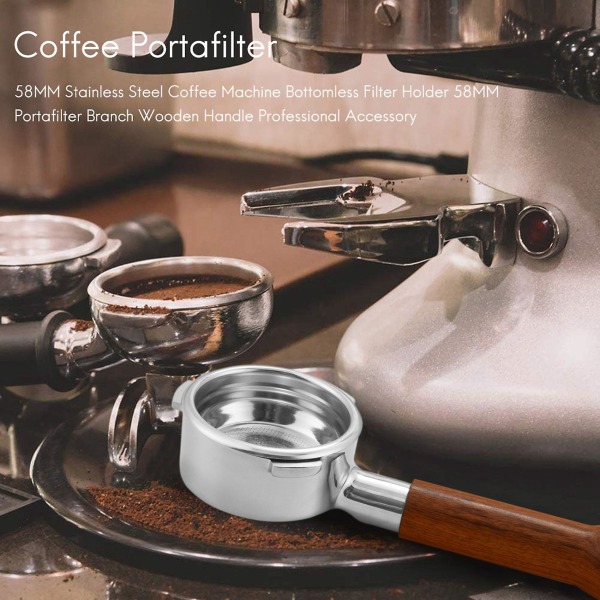 58 mm Kahvin Portafilter Kahvinkeitin Pohjaton Suodatin Kahvin Kahva Ammattimainen Tarvike