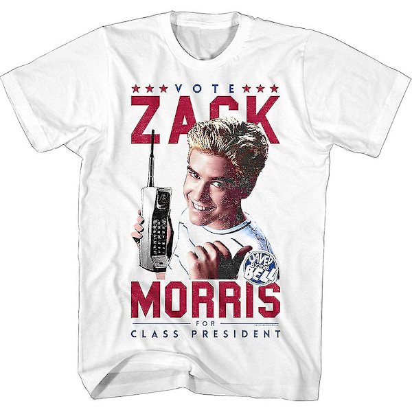 Zack Morris Presidenttiehdokkaaksi - Pelastajat T-paita XXXL