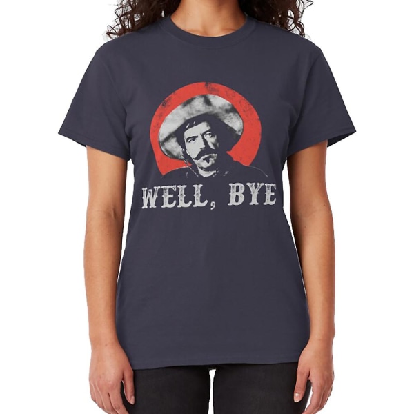 Well, Bye vit stencil T-shirt navy XL