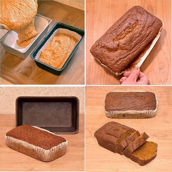 120-pack smörfast brödform fodrad raksida bakplåtspapper Nonstick kakor