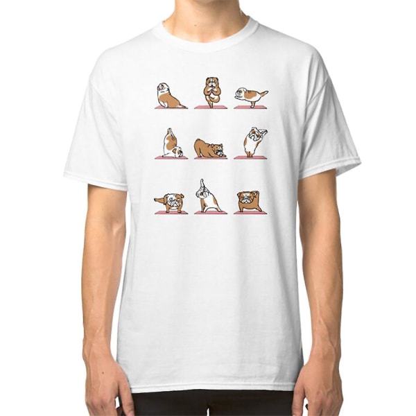 Engelsk Bulldog Yoga T-shirt XXL
