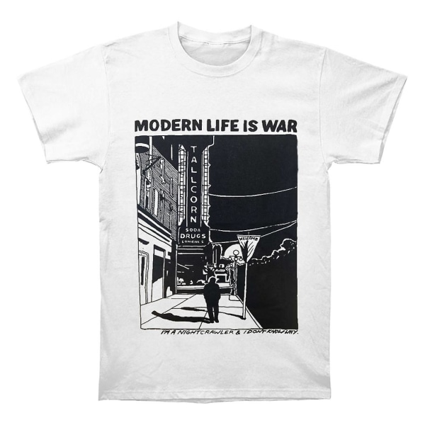 Modern Life Is War Night Crawler Hvit T-skjorte L