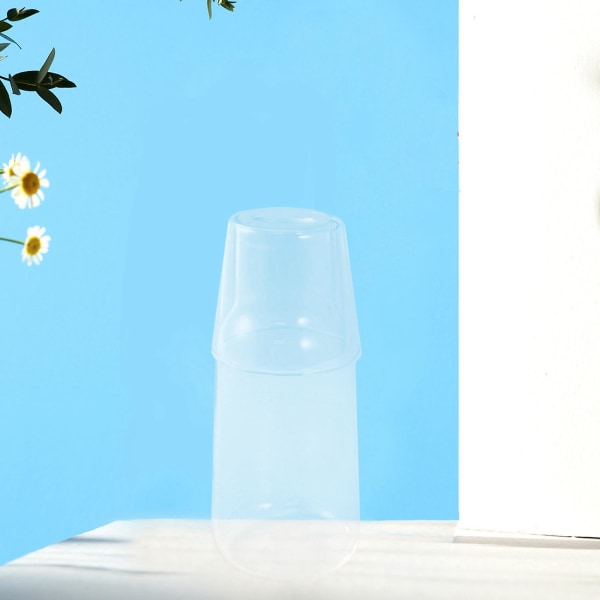 4X vattenflaska med tumbler glas varm och kall vattenflaska set vid sängen vattentank hög temperatur