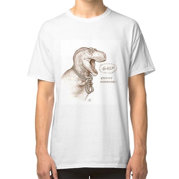 Tyrannosaurus Rex T-shirt med Perle-Klynge XL