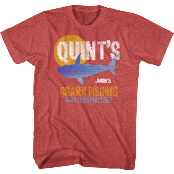 Quint's Hai-fiske Daglig Fra Amity Pier Jaws T-skjorte M