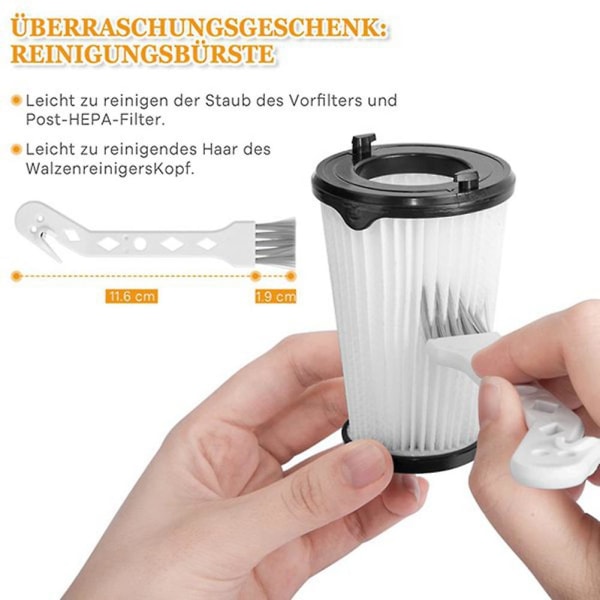Cx7-filter för Ergorapido dammsugare, Hepa-filter ersättningsfilter för alla Cx7-2- och Qx8-modeller