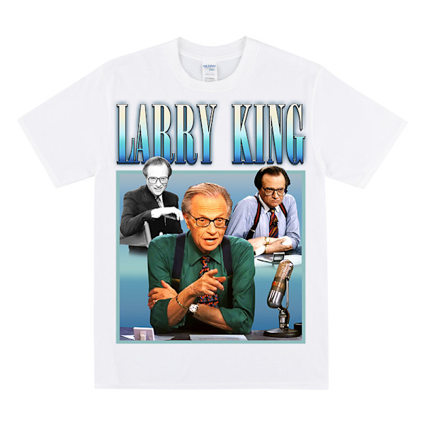 LARRY KING Hyllest T-skjorte For Menn & Kvinner White M