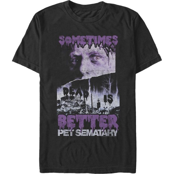 Retro Noen Ganger Er Død Bedre Pet Sematary T-skjorte L