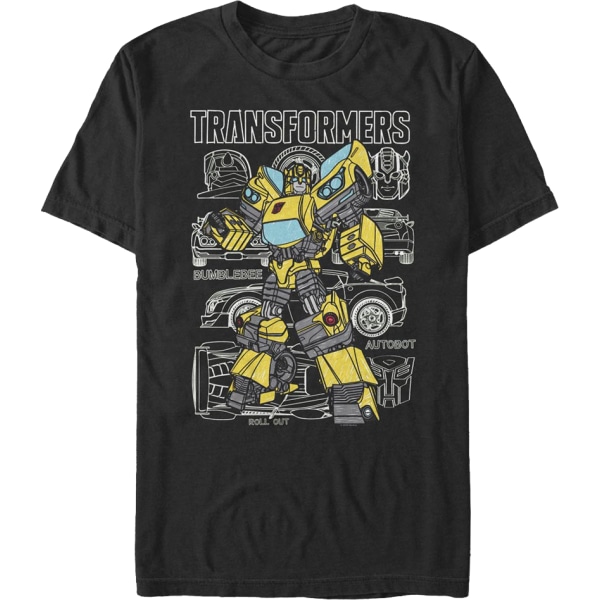 Bumblebee Diagram Transformers T-skjorte L