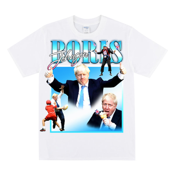 BORIS JOHNSON Hyllest T-skjorte For Boris-Fans White XXL