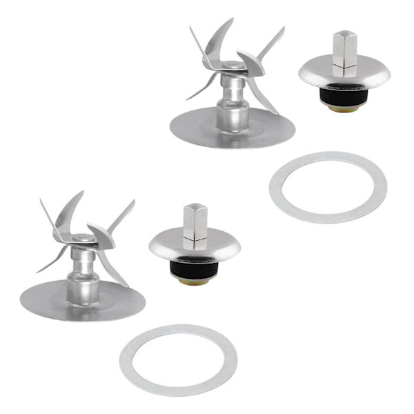 2X blenderblade med kobling til udskiftning af osterizer dele, 6-punkts blade med koblingskit