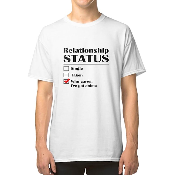 Anime T-shirt med Relationstatus white