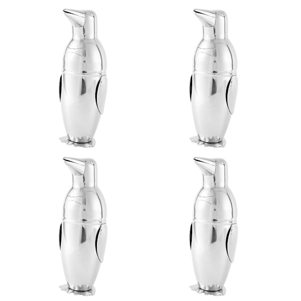 4X 500ml Cocktail Shaker, Kreativ Pingvin Rustfrit Stål Bar Bartender Drikke Mixer Shakerkande, Vin