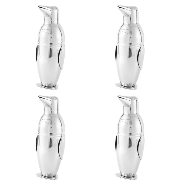 4X 500ml Cocktail Shaker, Kreativ Pingvin Rustfritt Stål Bar Bartender Drikkemixer Shaker Kanne, Vin