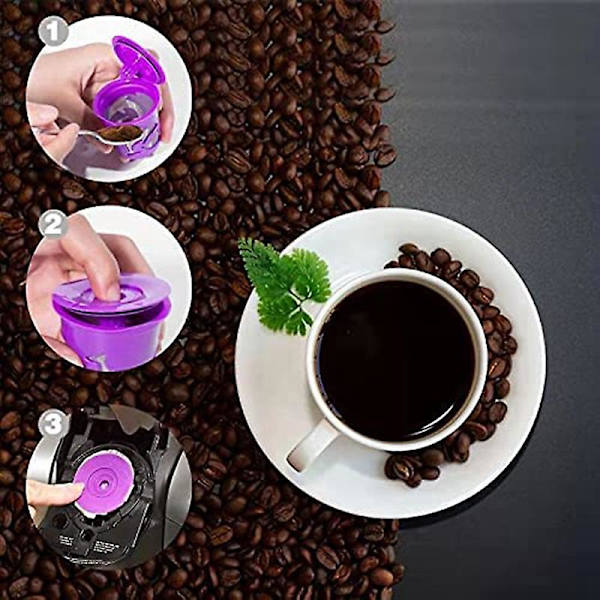 4 st Keurig återanvändbara K-koppar, 2.0 återanvändbara klassiska amerikanska kaffe
