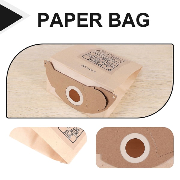 5-pack dammsugarpåsar i papper för dammsugare Wd2250 A2004 A2054 Mv2