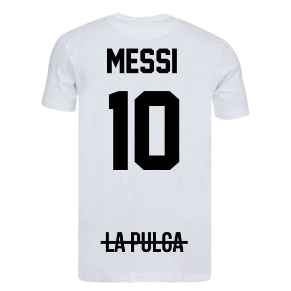 Messi 10 La Pulga - T-shirt med kändisnummer L