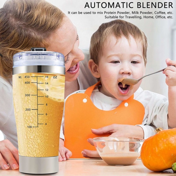 450 ml Automaattinen Kannettava Sekoittava Blenderi Paristoilla Toimivat Itsestään Sekoittavat Milkshake-Kupit Sähköinen Kahvi
