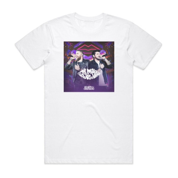 Ze Neto och Cristiano Por Mais Beijos Ao Vivo Album Cover T-shirt Vit S