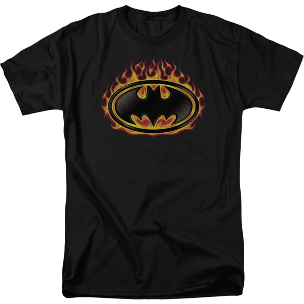 Batman Fire Logo DC Comics T-skjorte Ny S