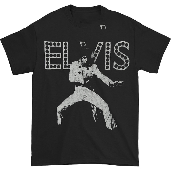 Elvis Presley Dance In Lights T-shirt til mænd XXL