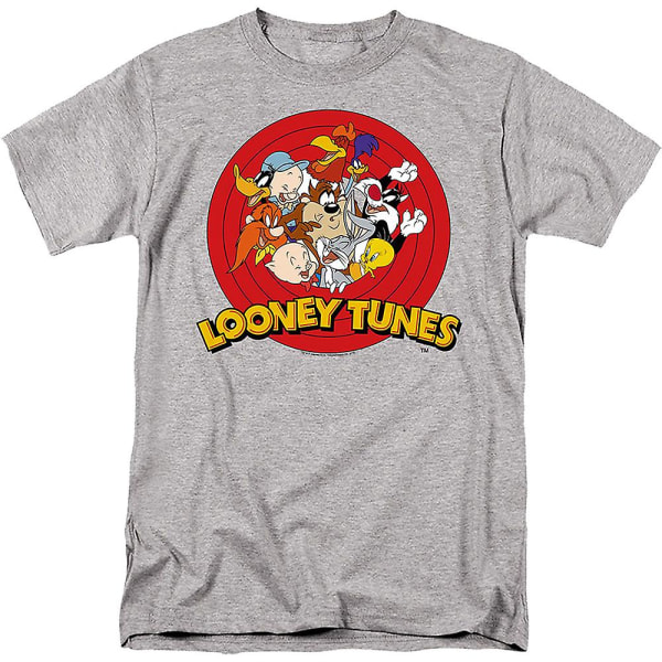 Cast og Logo Looney Tunes T-skjorte XXL