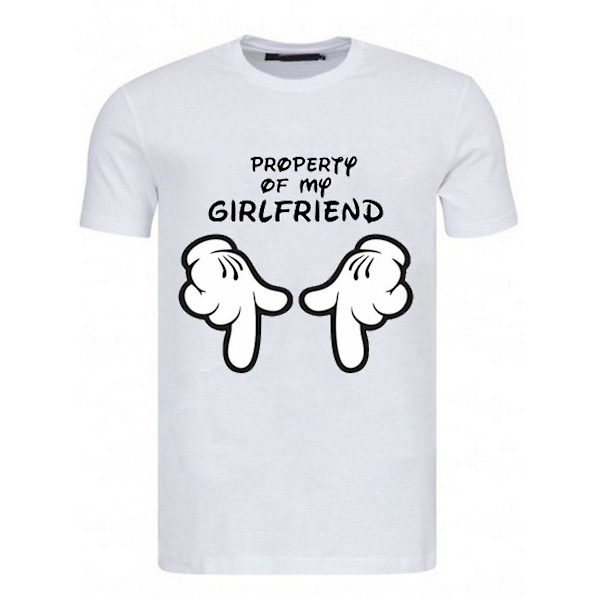 Mickey Swag T-shirt - Min kærestes ejendom - Mickey hånd M
