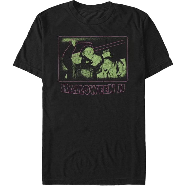 Neon Michael Myers Attack Halloween II T-skjorte XL