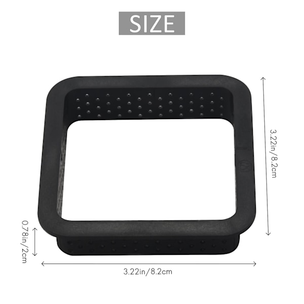 10 stk. Firkantede Tærteforme Varmebestandige Perforerede Kagemousseforme Non-Stick Bageform Mini Tærter
