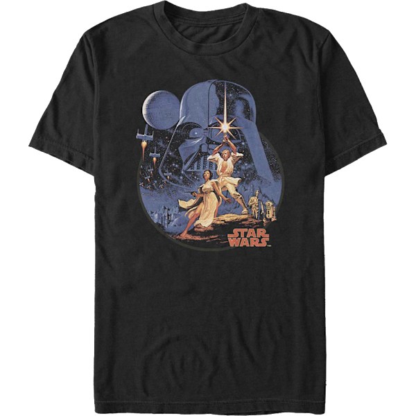 Vintage Episode IV Ett nytt hopp Poster Star Wars T-shirt XXL