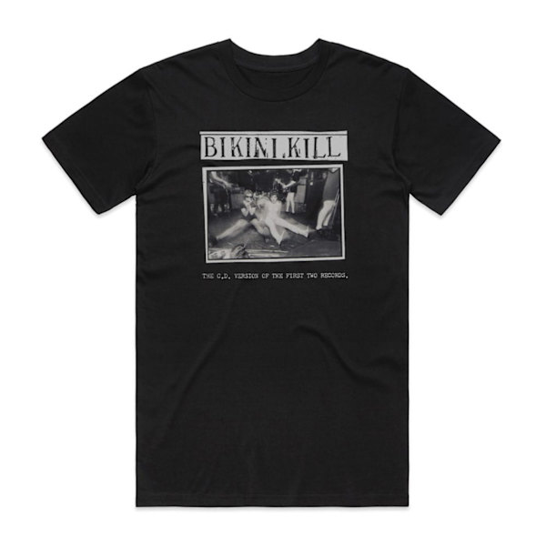 Bikini Kill The Cd Version Of The First Two Records Album Cover T-Shirt Sort XL