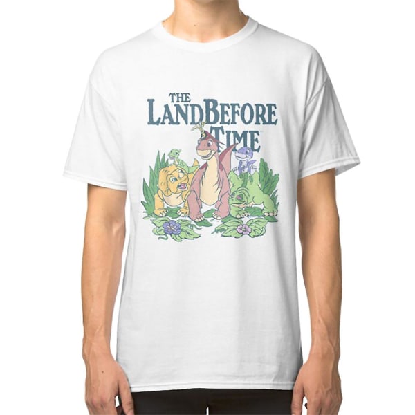 Land Before Time Pastell-Dinosaurie Vänner T-shirt S