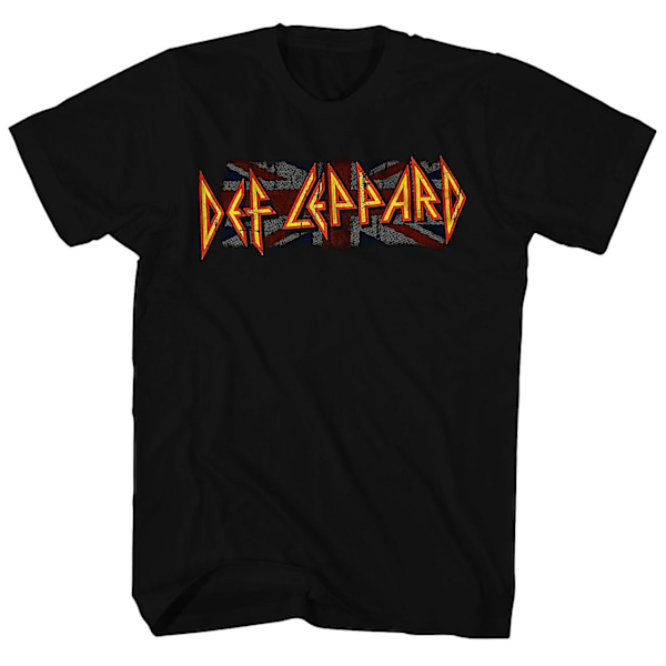 Def Leppard T-paita Union Jack -logo Def Leppard -paita M