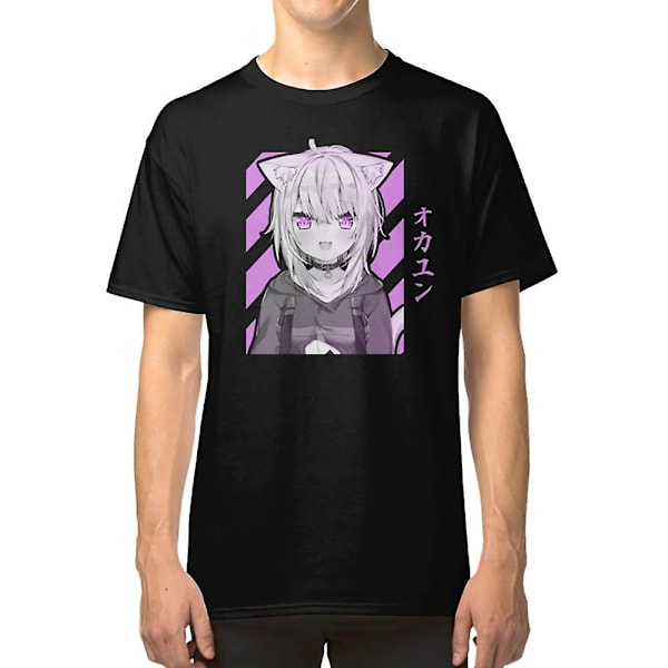 Nekomata Okayu -kuvioinen T-paita XL