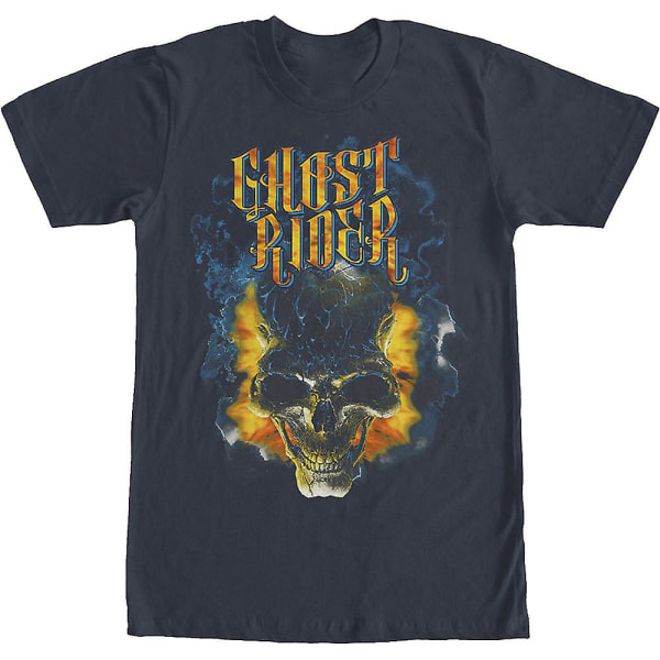Flaming Skull Ghost Rider T-shirt S